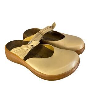 🤎 Birkenstock Tatami Womens 37 / 6 Tan Leather Bow Clogs 🤎
